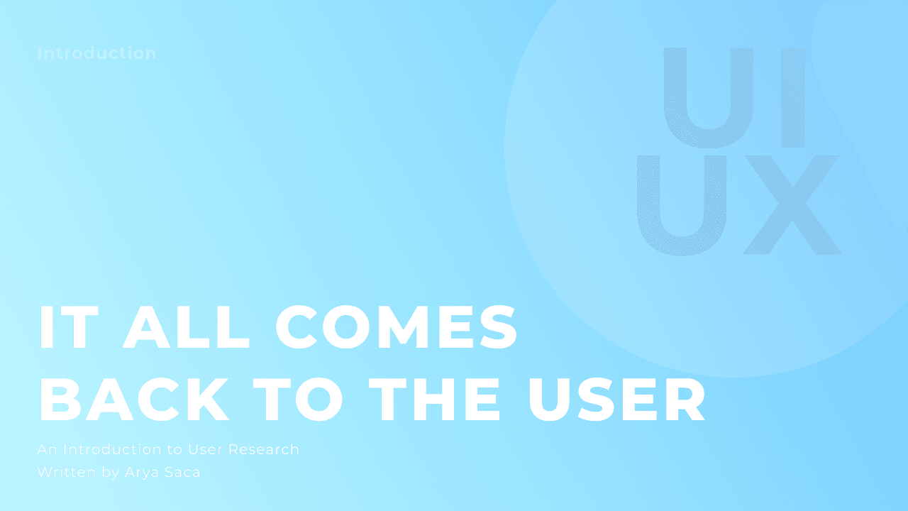 It All Comes Back to the Users - My Way of Doing User Research